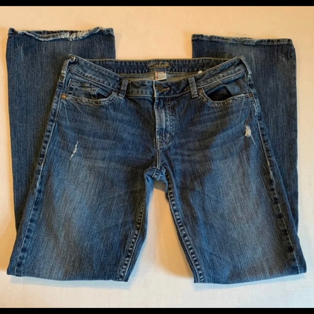 Silver Aiko boot cut jeans